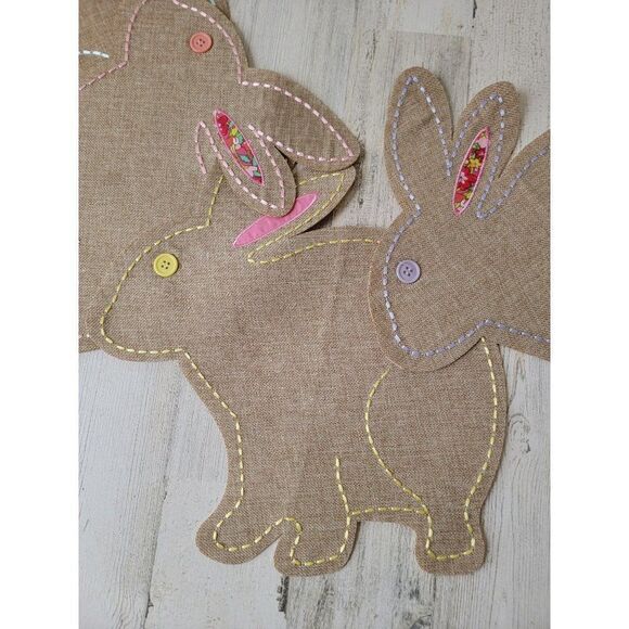 Easter Bunny Banner table runner home decor fabric - Picture 6 of 10